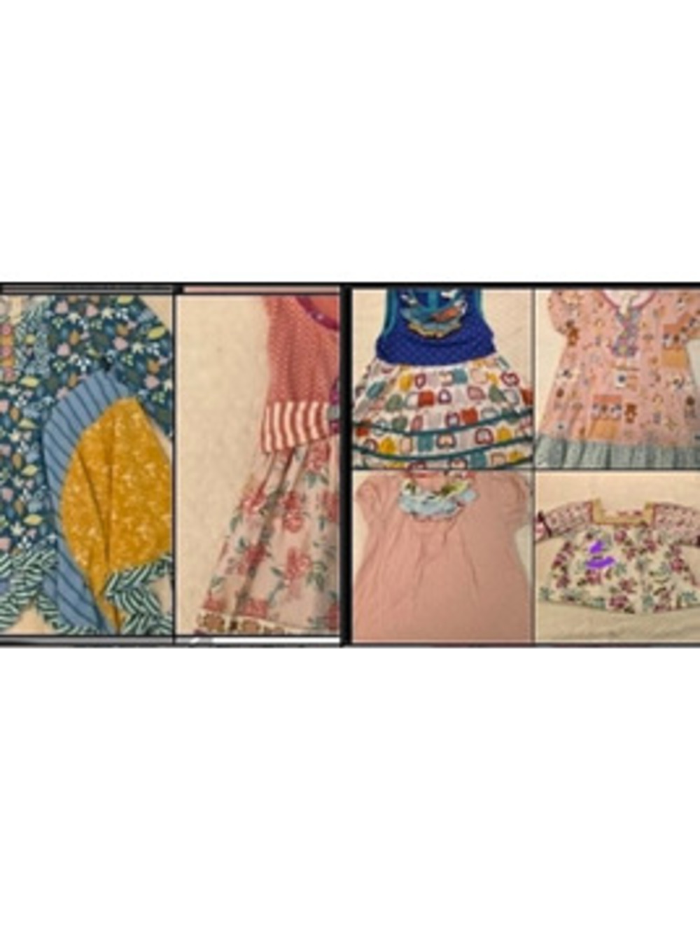 Matilda Jane Girls 4T Multicolor Floral lot of 4 dresses and 2 shirts Lot MJ 1